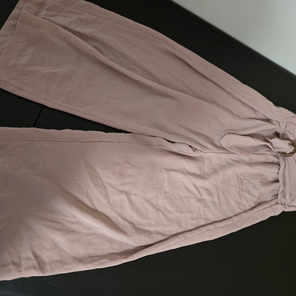 Pink Wide-Leg Pants